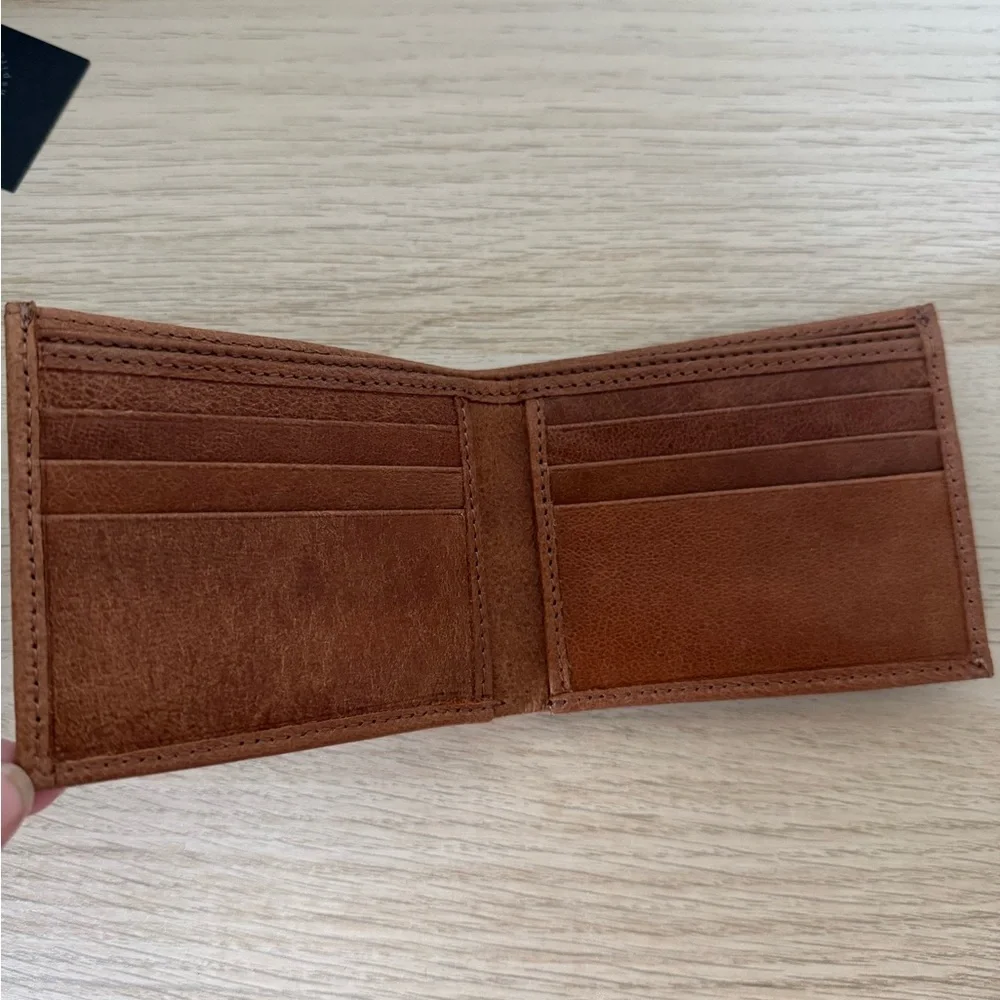 Steel & Clover Men’s Pebbled Brown Leather WALLET NWT